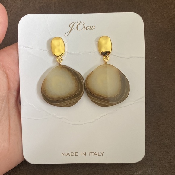 J Crew Made-in-Italy resin drop earrings BD969 - Picture 3 of 4